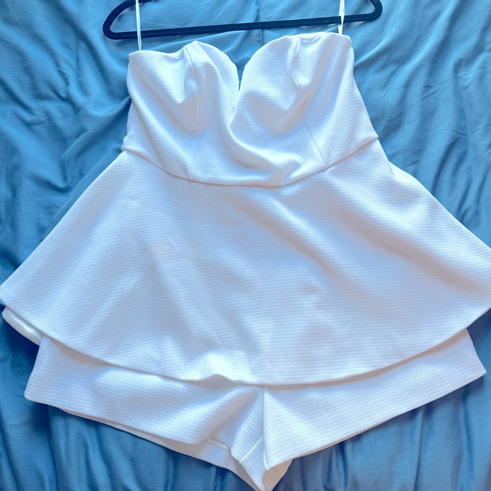White Sleeveless Romper
